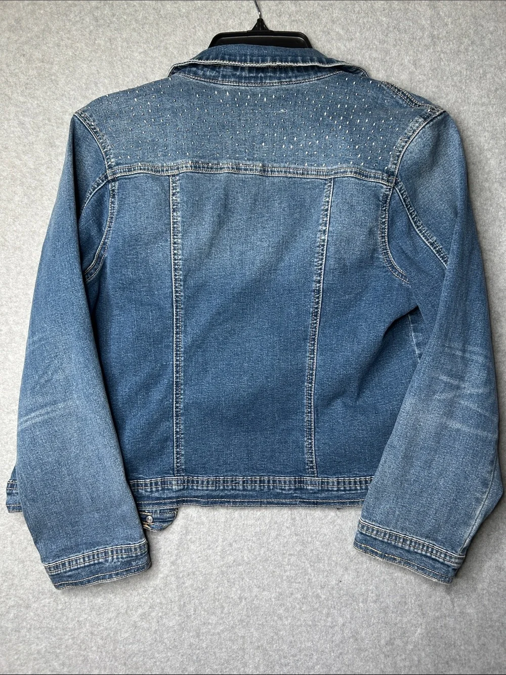Justice Blue Denim Jacket with Silver Stud Accents‎